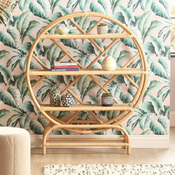 Medium Etagere Bookcase - Natural, Rattan image