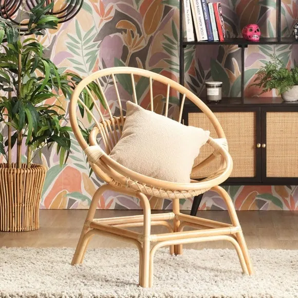 Moon Rattan Chair - Natural, Natural Rattan
