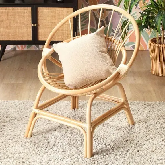 Moon Rattan Chair - Natural, Natural Rattan