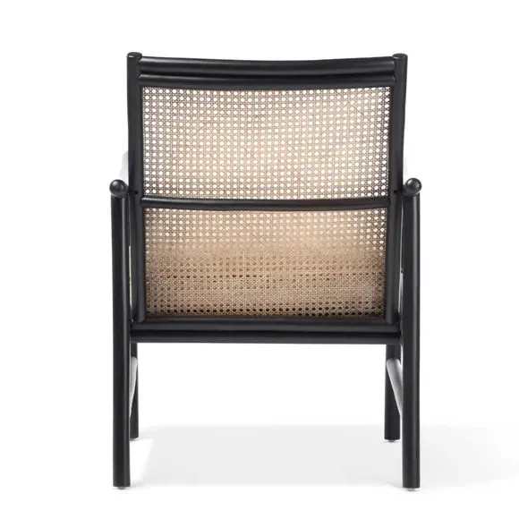 Occasional Chair with Boucle Cushion - Black