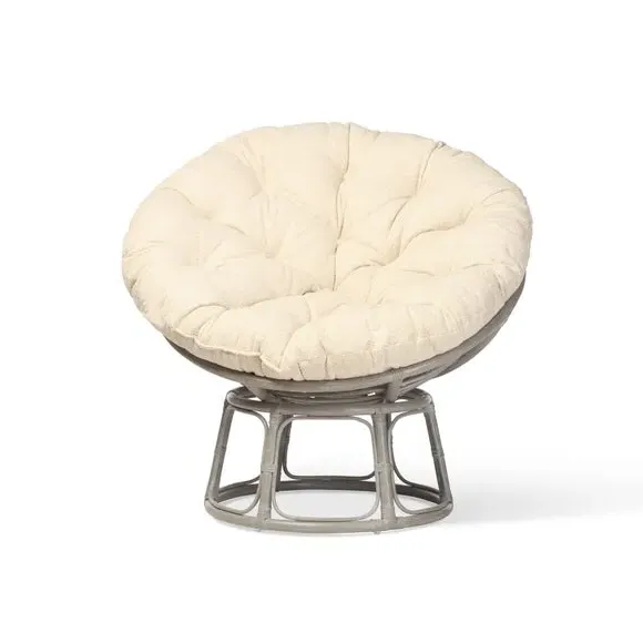 Papasan Chair with Cushion - Grey, Rattan