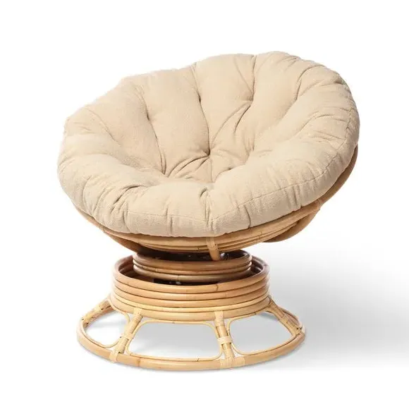 Papasan Rocking Chair with Swivel - Natural, Rattan
