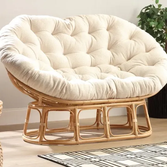 Papasan Sofa with Cushion - Natural, Rattan image