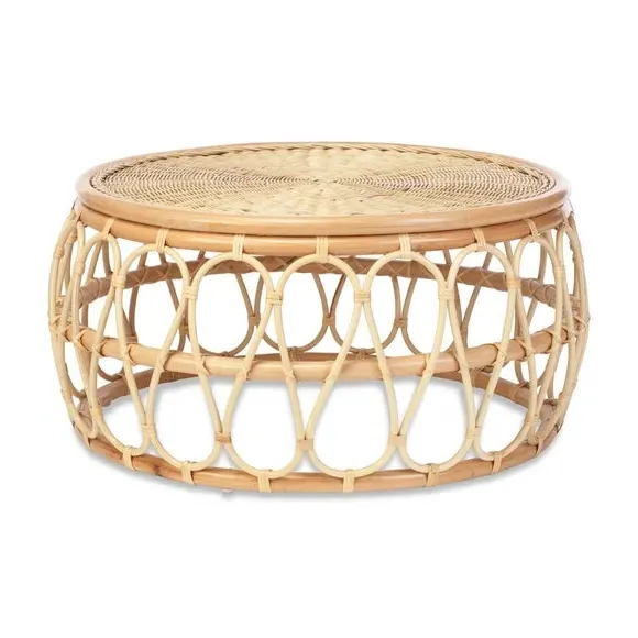 Round Coffee Table - Natural, Rattan