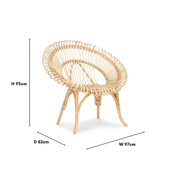 Shanghai Rattan Chair - Natural, Rattan