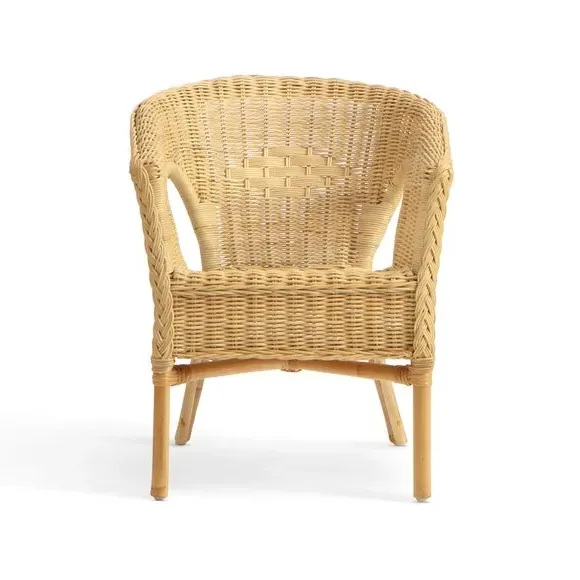 Small Wicker Chair Stackable - Natural, Rattan