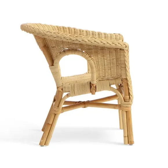Small Wicker Chair Stackable - Natural, Rattan