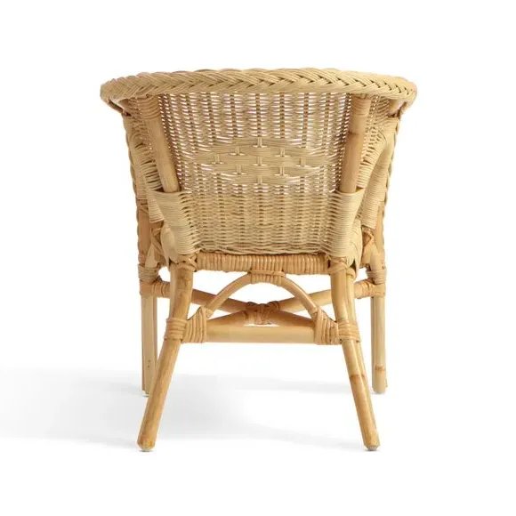 Small Wicker Chair Stackable - Natural, Rattan