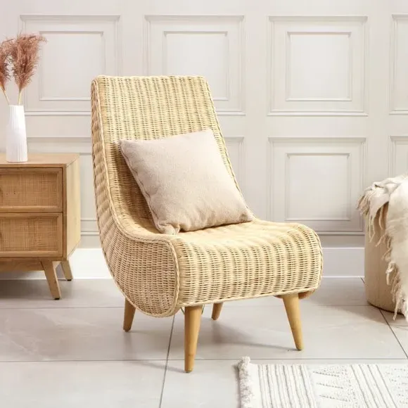 Teardrop Chair Hand-Woven - Natural, Rattan image