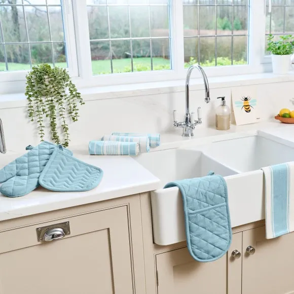 3-Pack Tea Towels Extra Large - Duck Egg, Cotton