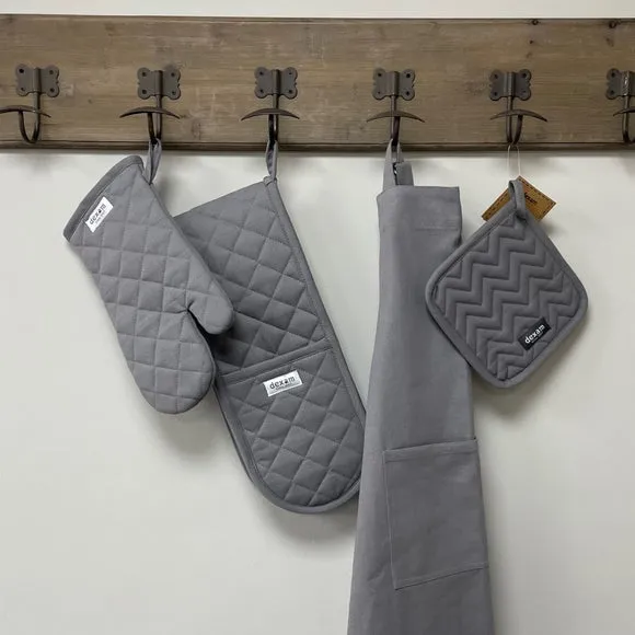 3-Pack Tea Towels Extra Large - Grey, Cotton