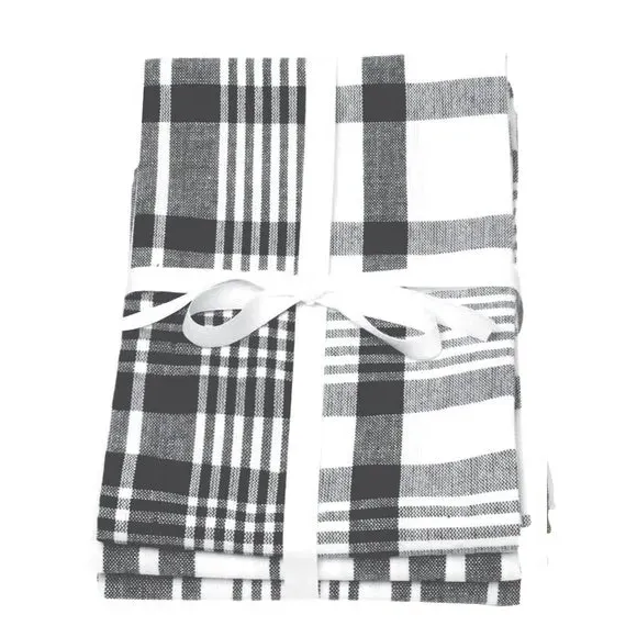 3-Pack Tea Towels Extra Large - Grey, Cotton