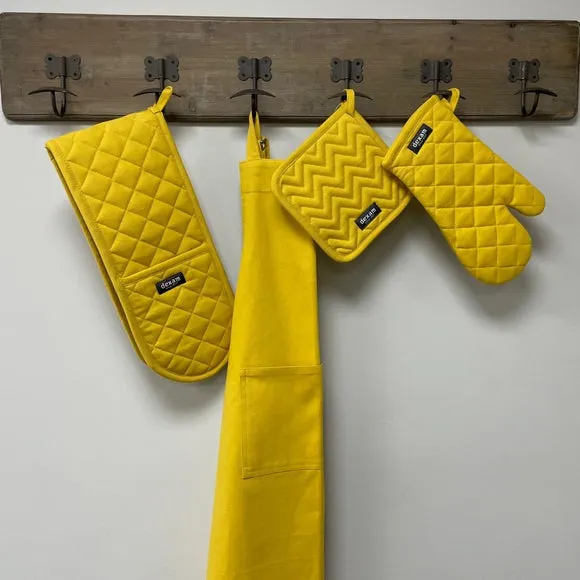 3-Pack Tea Towels Extra Large - Ochre, Cotton