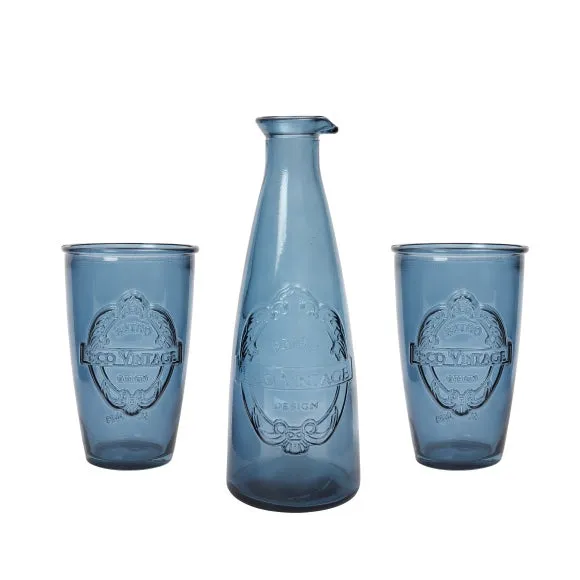 3-Piece Carafe Set with Tumblers - Ink, Glass
