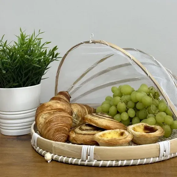 Food Cover with Tray - Natural, Seagrass image