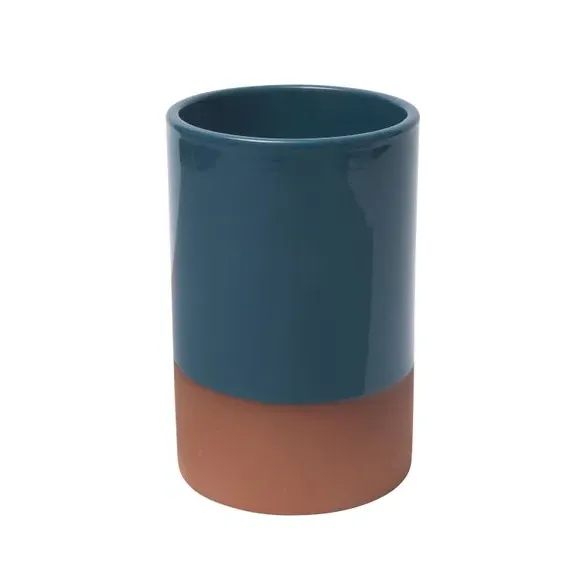 Glazed Wine Cooler - Blue, Terracotta