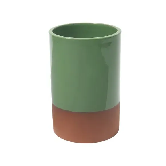 Glazed Wine Cooler - Green, Terracotta