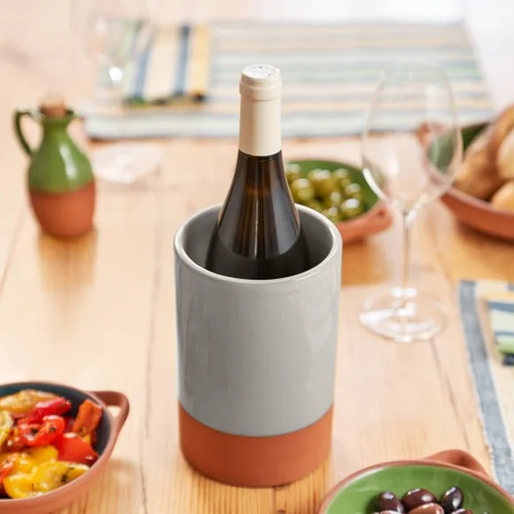 Glazed Wine Cooler - Stone, Terracotta