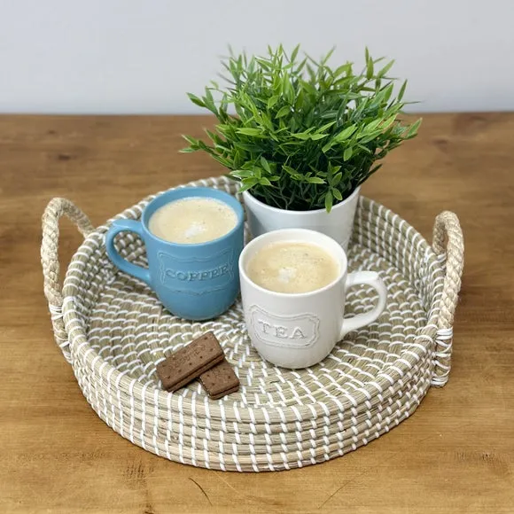 Handwoven Serving Tray - Natural, Seagrass image