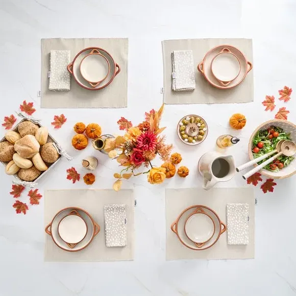 Set of 2 Small Tapas Dishes - Stone, Terracotta