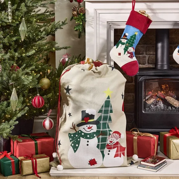 Christmas Stocking & Sack Set - Blue, Felt image