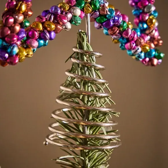 Star Tree Topper with Bells - Multicolor, Metal