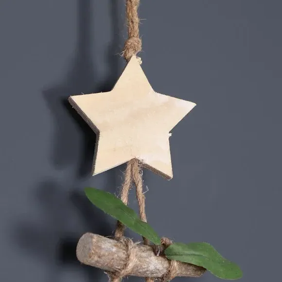Tree Ladder Wall Hanging - Green, Wood