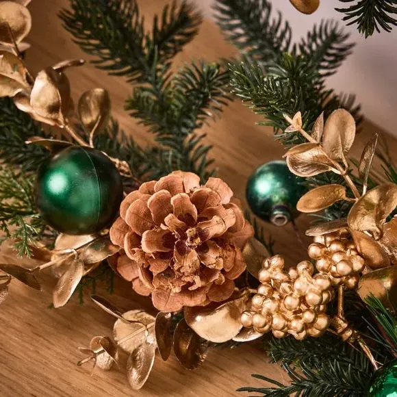 Wreath & Garland Set Traditional - Green, Grapevine