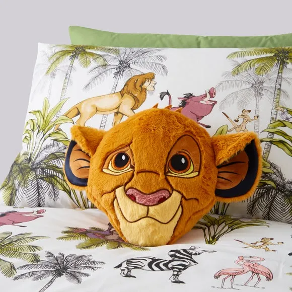 3D Character Cushion with Ears - Brown, Fabric