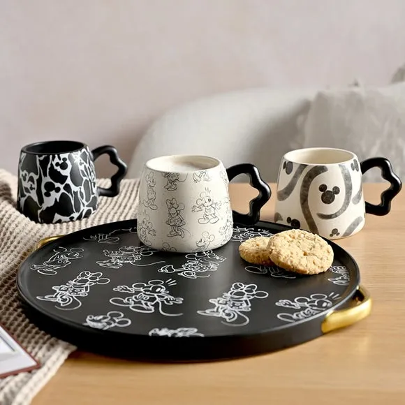 Abstract Mug with Ear Handle - White, Dolomite