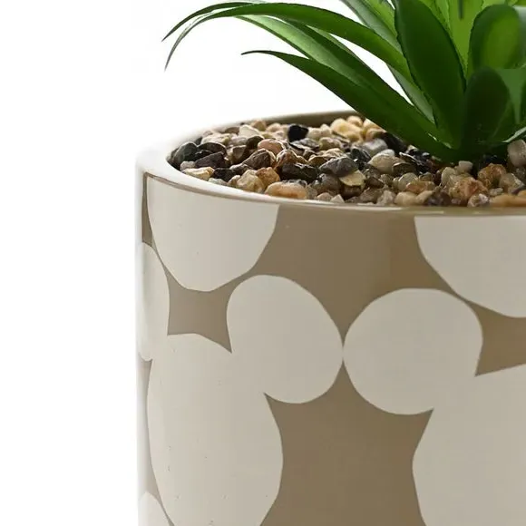 Artificial Plant in Character Pot - Natural, Ceramic