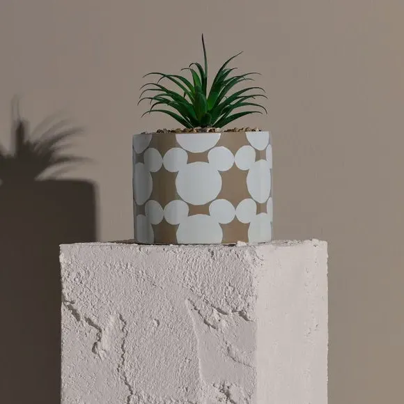 Artificial Plant in Character Pot - Natural, Ceramic image