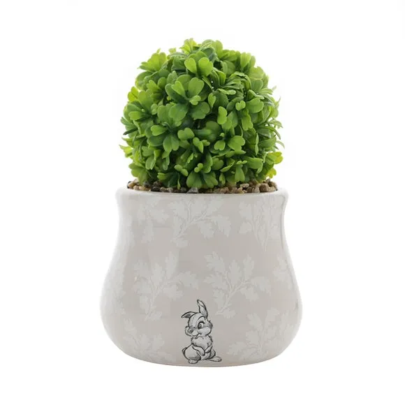 Artificial Plant in Decorative Pot - Grey, Ceramic