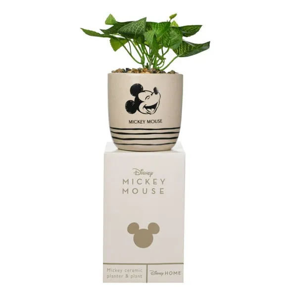 Artificial Plant with Pot - Brown, Ceramic