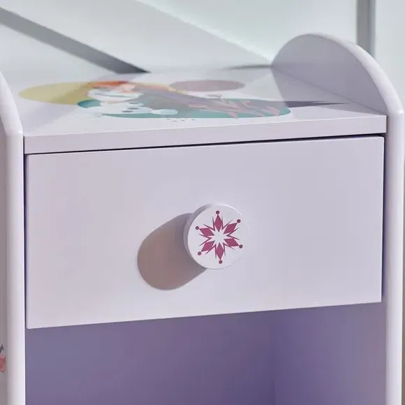 Bedside Table with Drawer - Purple