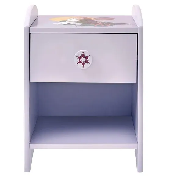 Bedside Table with Drawer - Purple