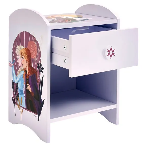 Bedside Table with Drawer - Purple