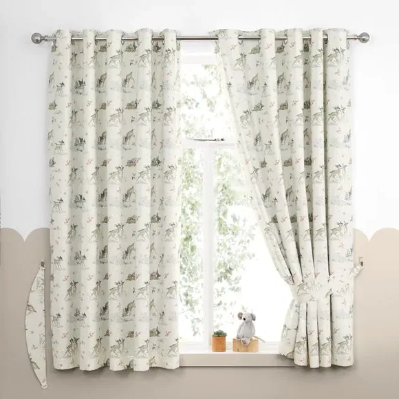 Blackout Eyelet Curtains - Natural