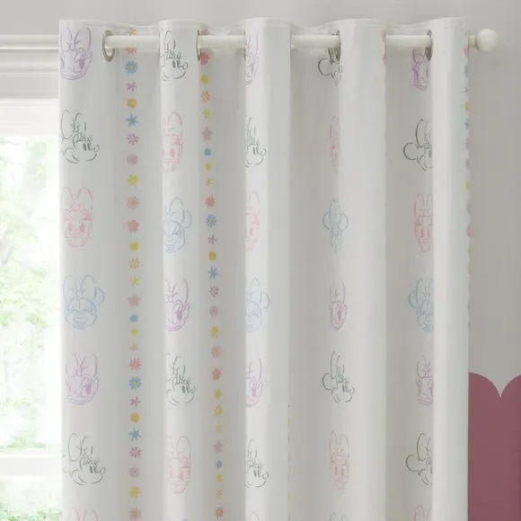 Blackout Eyelet Curtains - White, Cotton image