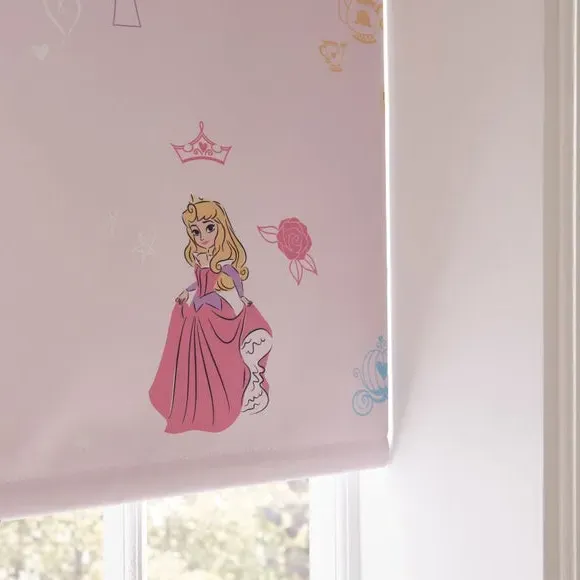 Blackout Roller Blind with Print - Pink