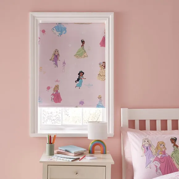Blackout Roller Blind with Print - Pink