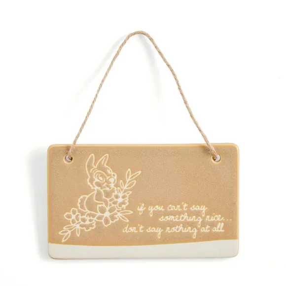 Ceramic Hanging Plaque with Quote - Yellow