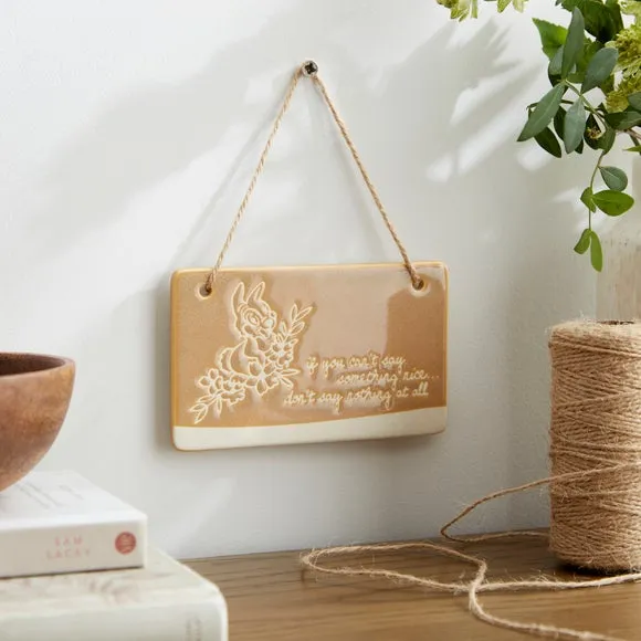 Ceramic Hanging Plaque with Quote - Yellow image
