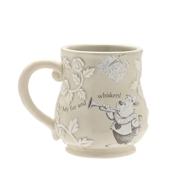 Ceramic Mug White Rabbit Design - Natural