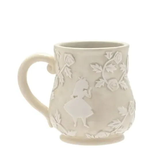 Ceramic Mug White Rabbit Design - Natural