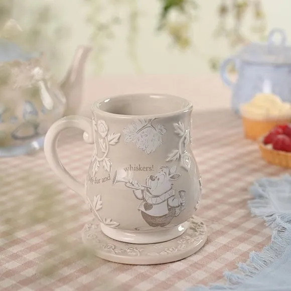 Ceramic Mug White Rabbit Design - Natural image