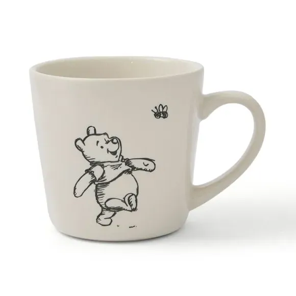 Ceramic Mug with Embossed Text - Natural