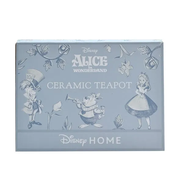 Ceramic Teapot with Illustrations - White
