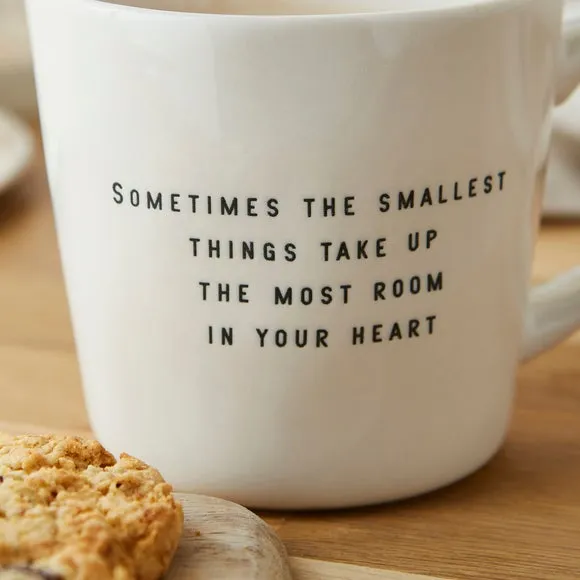 Character Mug with Embossed Design - Natural, Clay