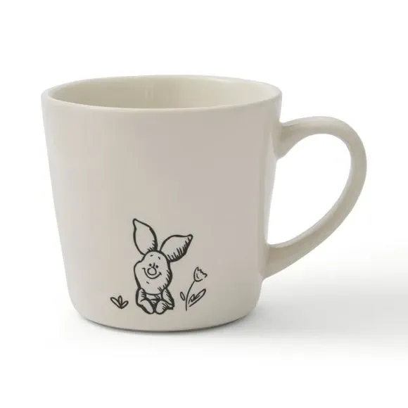 Character Mug with Embossed Design - Natural, Clay